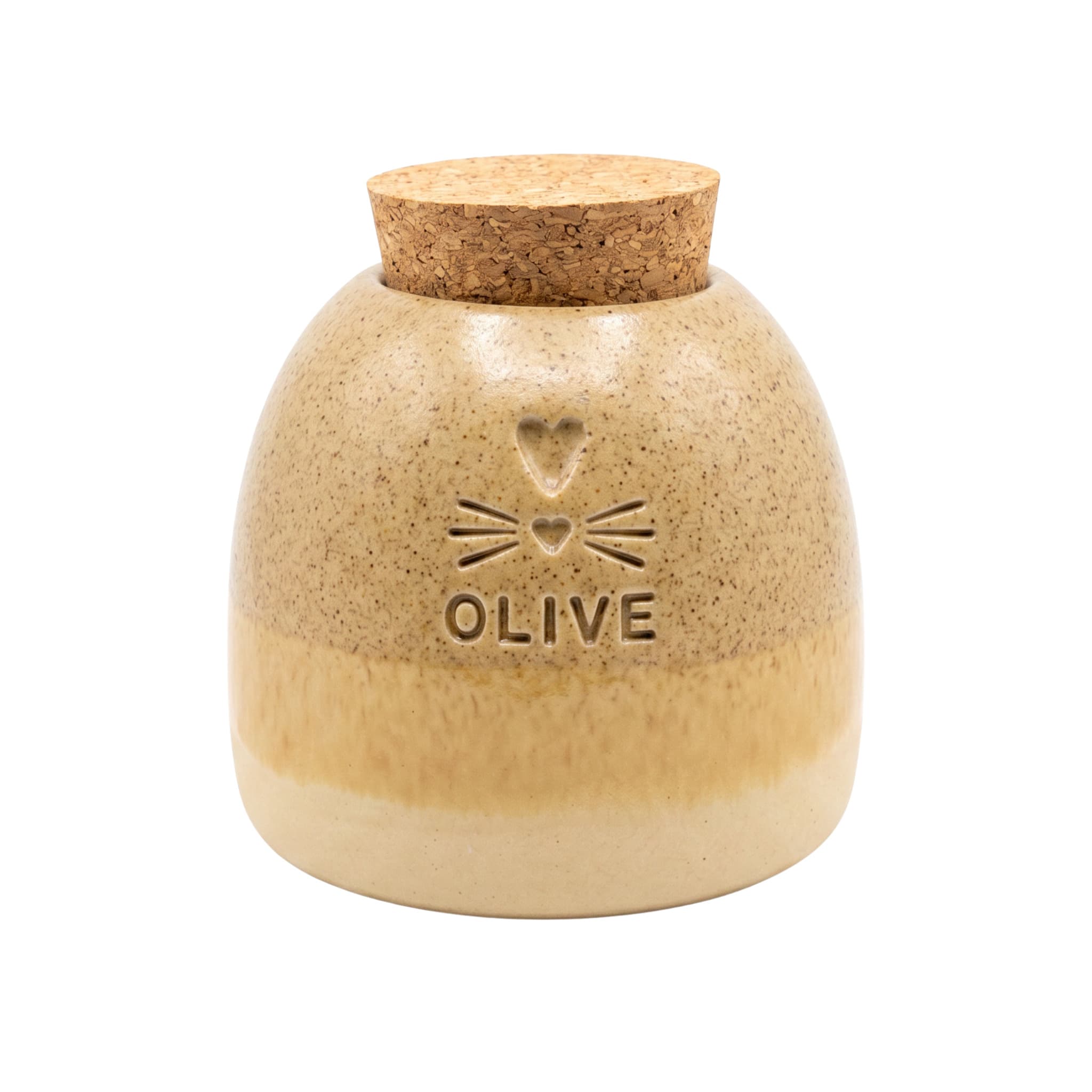 Beige Cork-Top Urn
