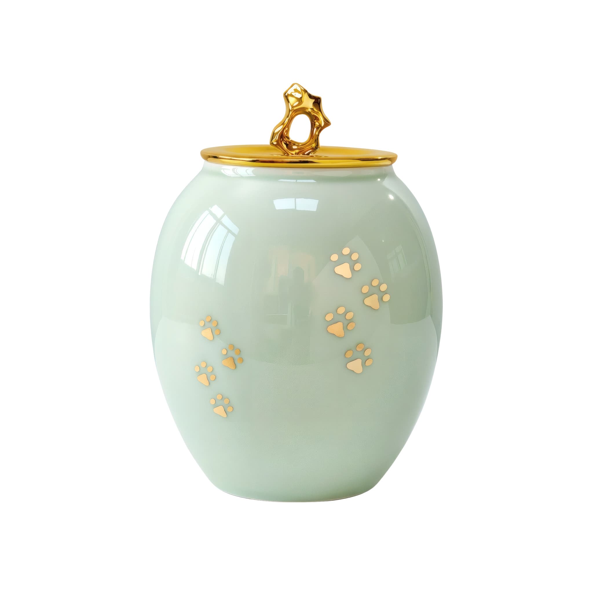 Celadon Paw Jar