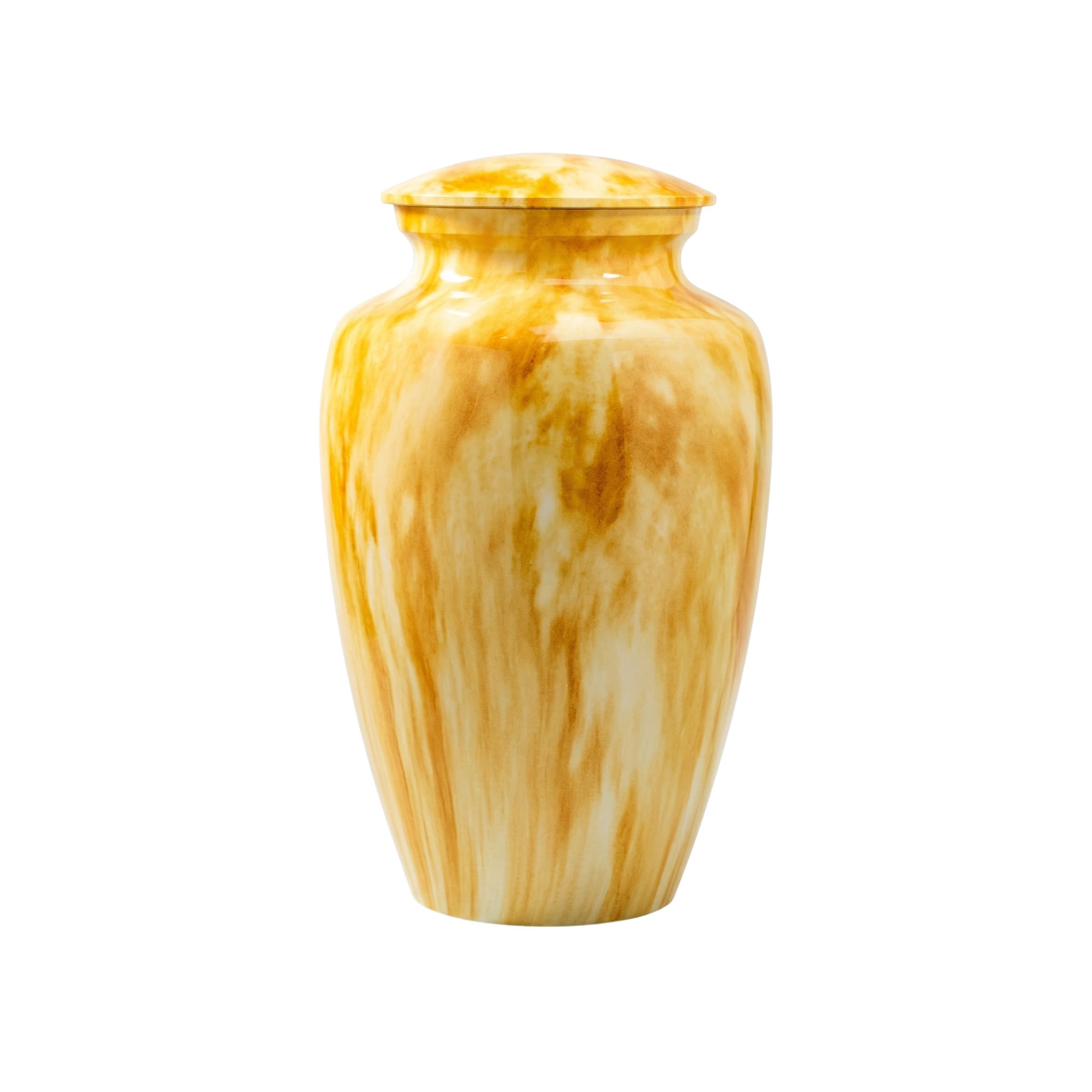 Golden Marble Metal Urn