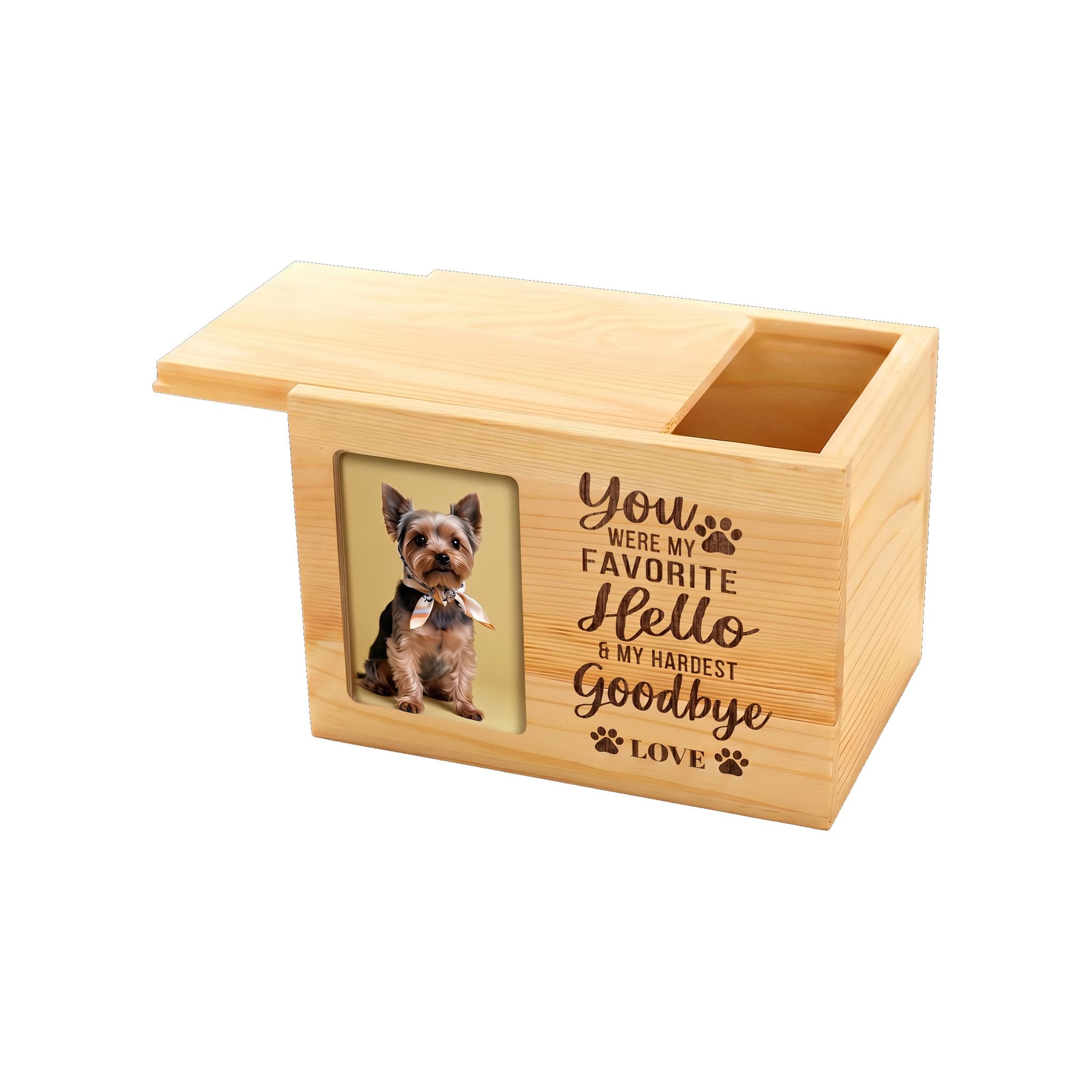 Pine Photo Urn Box